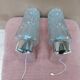 Pair of chrome Space Age wall lights