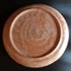 Vintage glazed terracotta ceramic plate signed Olivier