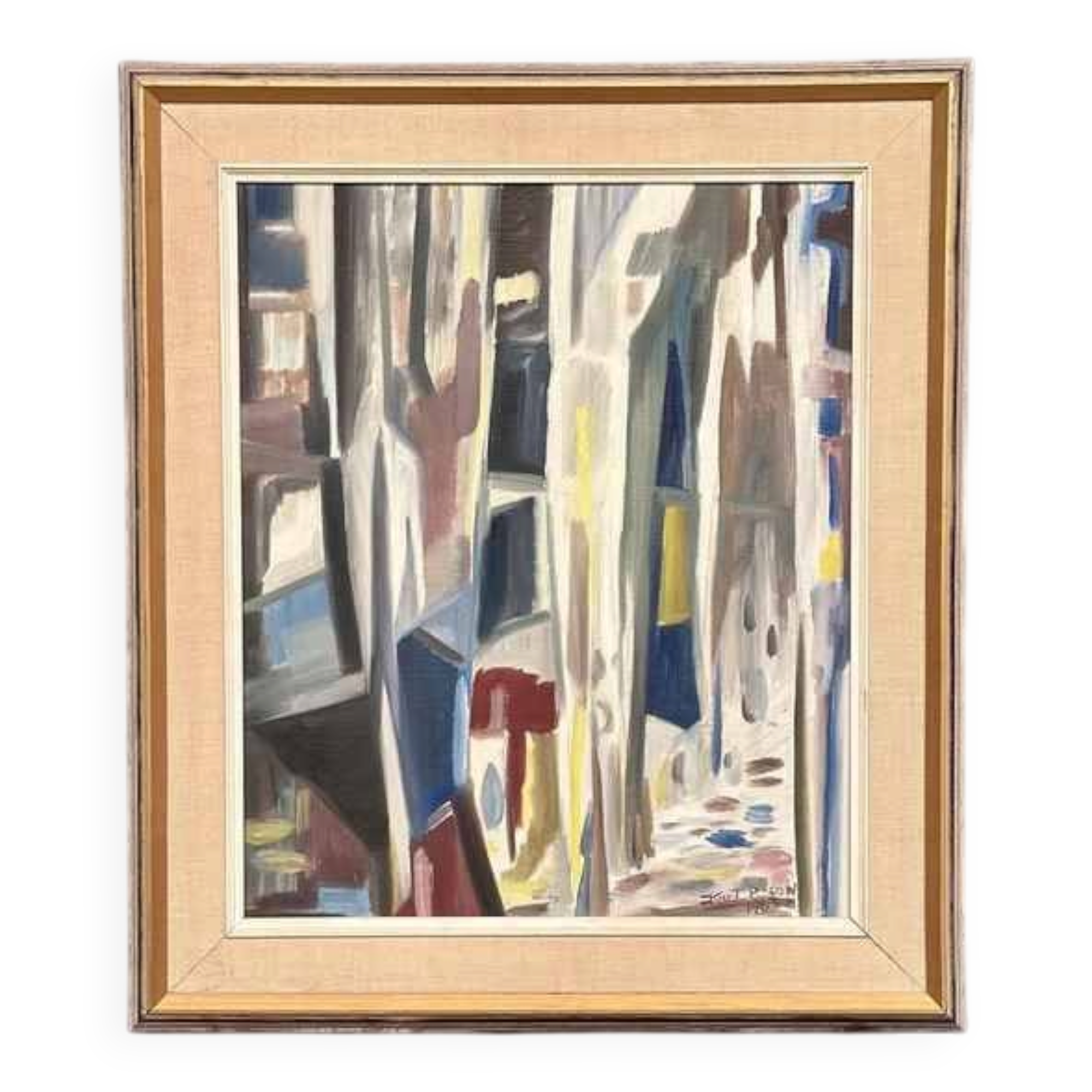 Huile sur toile suédoise – “Allée abstraite” par Kurt Persson