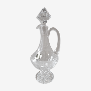 Carafe à vin aiguière cristal de Lorraine soufflé taillé à la main Les Grands Ducs vintage