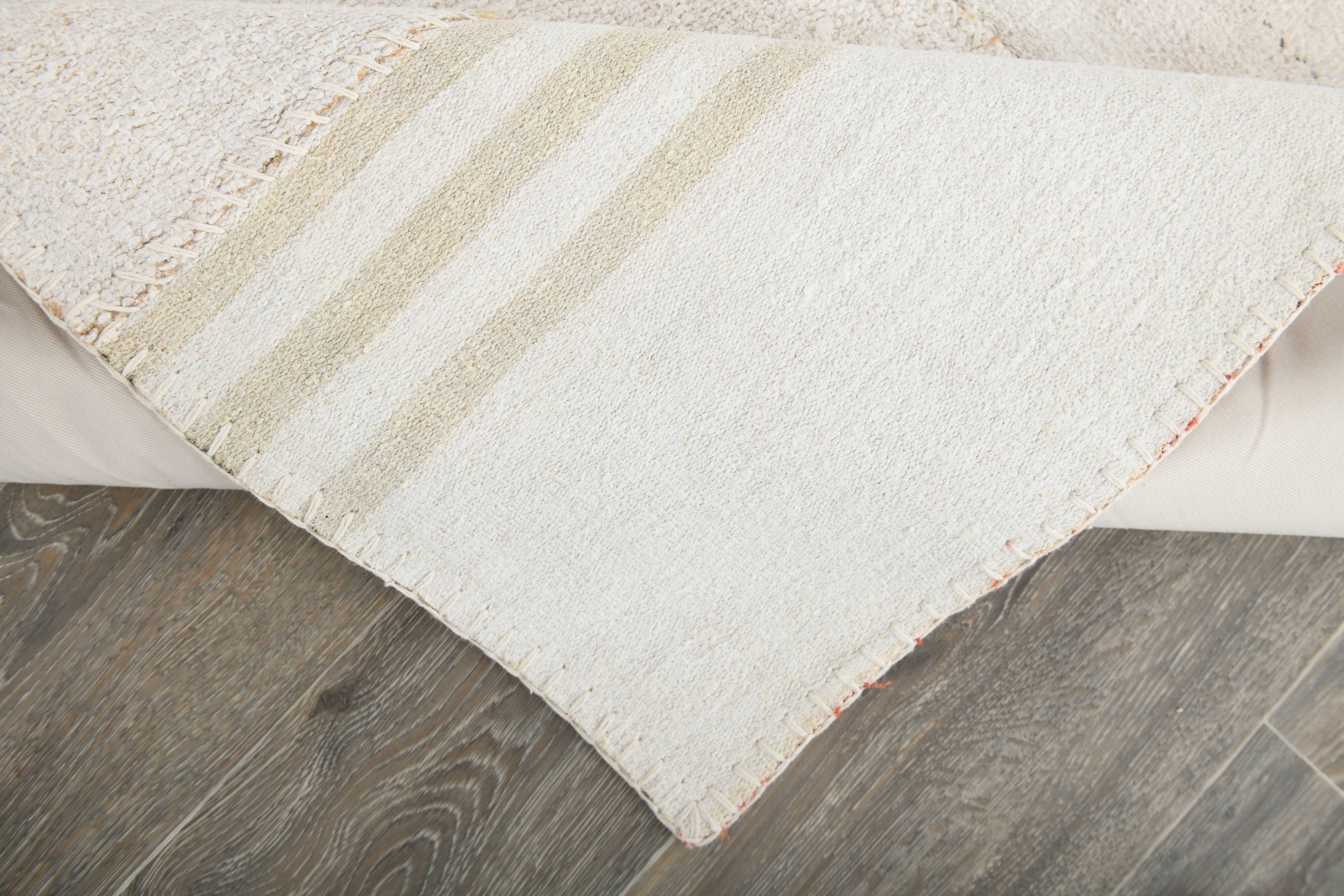 Off-White Oversize Vintage Kilim Rug For Designer, 238x302 Cm