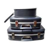 Vintage 60/70 anthracite grey luggage set