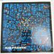 Ashtray thick glass blue decoration Air France 70s