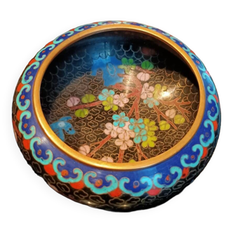 Coupe émail cloisonné diam 10,5 cm