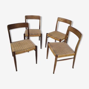 Lot de 4 chaises Niels Otto Moller