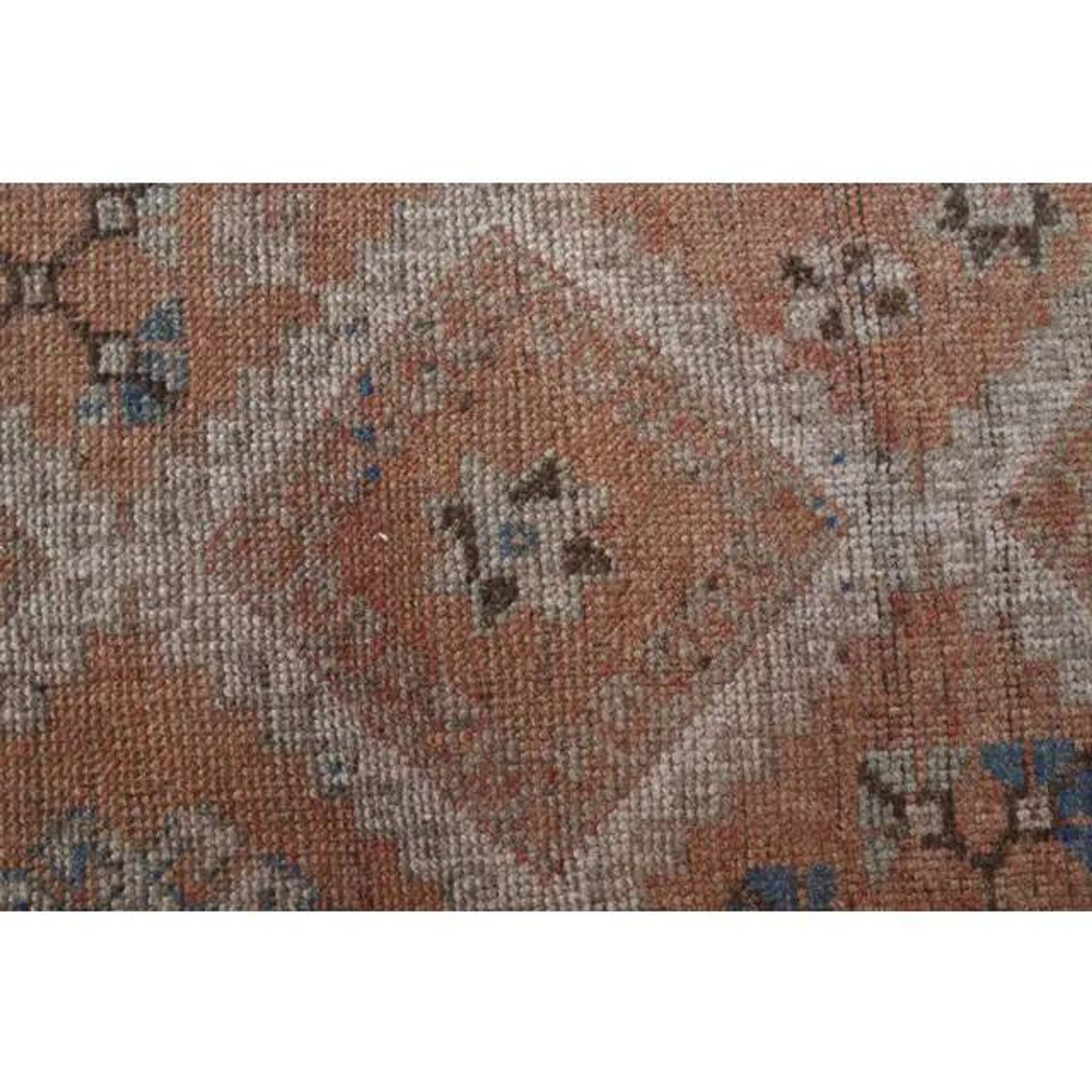 1970s Turkish Hand-Knotted Wool Cotton Red Runner 101x320