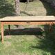 Farmhouse table with spindle legs