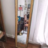 Rectangular mirror with beaded threads 35x128cm