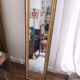 Rectangular mirror with beaded threads 35x128cm
