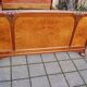 Art Nouveau period bed in mahogany and elm burl from the 1900s