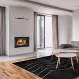 Modern Moroccan carpet black