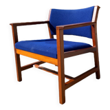 Fauteuil bleu sarcelle de Borge Mogensen mod BM74