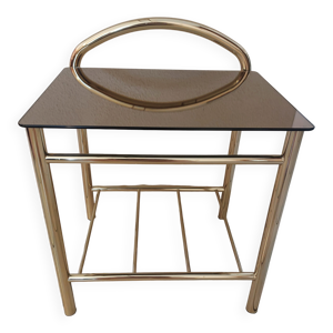 Table en laiton et verre