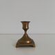 Vintage brass candle holder square base