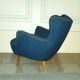 Reare Fauteuil Club Wing chair organic annéee 50