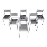 Set of 6 Sandow chairs by Rene Herbst, 1980s
