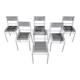 Ensemble de 6 chaises Sandow par René Herbst, années 1980