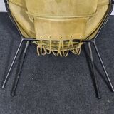 Vintage leather folding balloon chair
