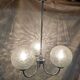 Vintage 70s globe pendant light
