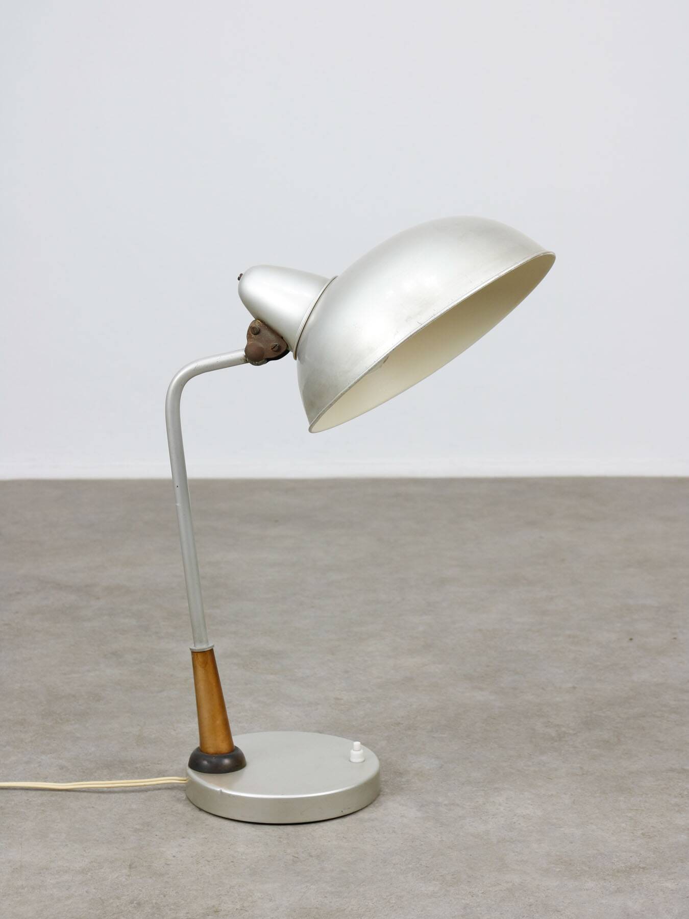 Mid-Century Italian Table Lamp in Aluminium and Copper