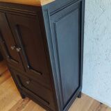 Sideboard, sideboard in black painted wood