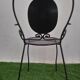 Suite de 4 fauteuils en fer forgé vintage