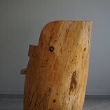 Chaise en souche en bouleau massif par un ébéniste suédois, Wabi Sabi, années 1950