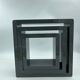 3 nesting shelves in grey lacquer.