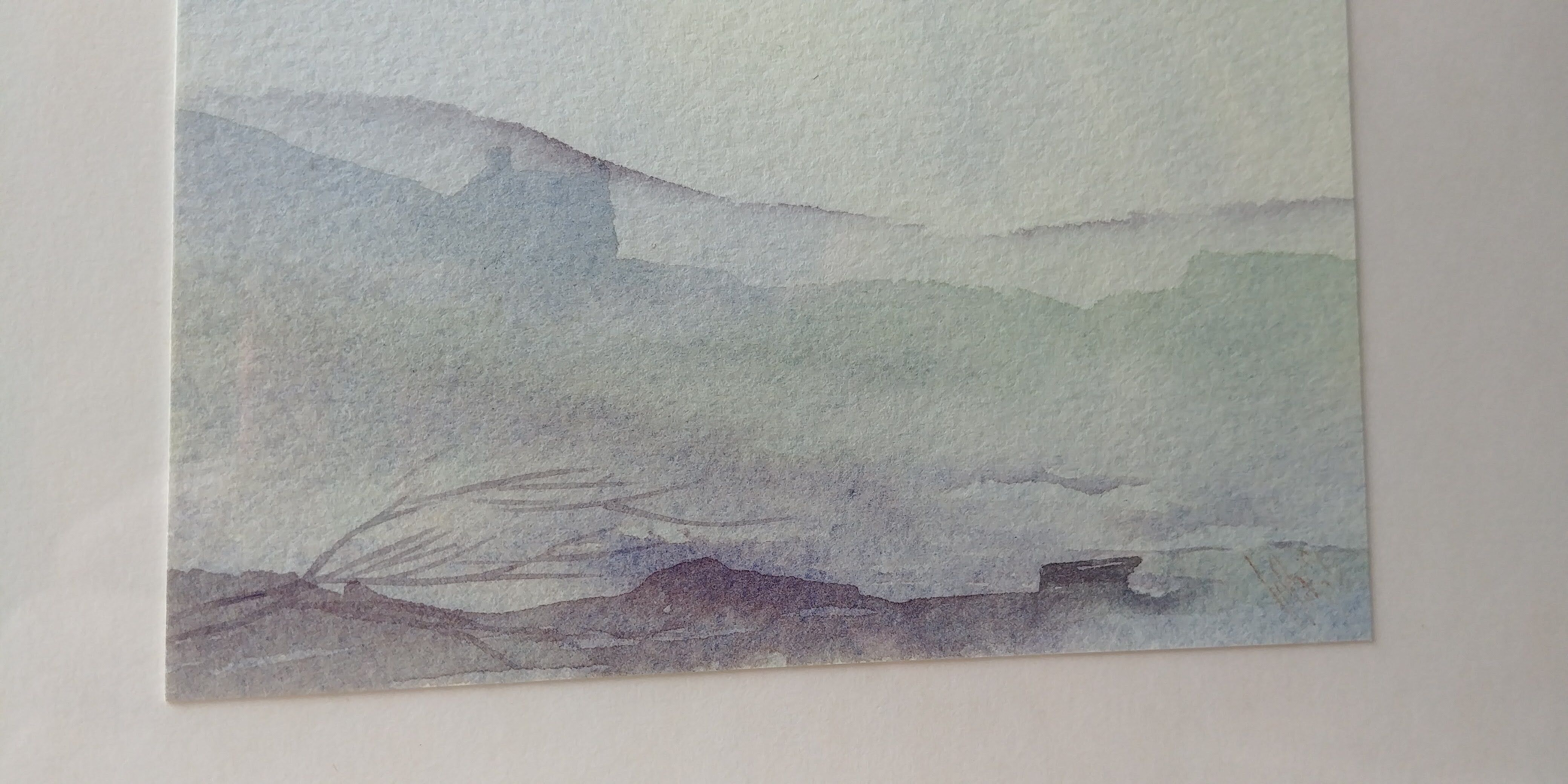 Paire d'aquarelles marines