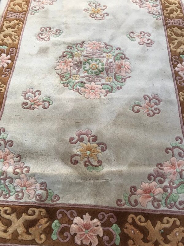 Tapis vintage chinois fait main 140x207 cm