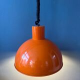 Orange Fog & Morup enamel pendant lamp by Joe Hammerborg