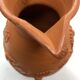 Vase Cruche en terre cuite vintage avec ornement végétale