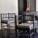 Wooden corner chairs