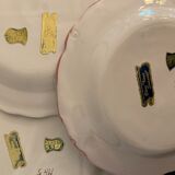 3 sweet pea plates, Samadet earthenware, 18th century