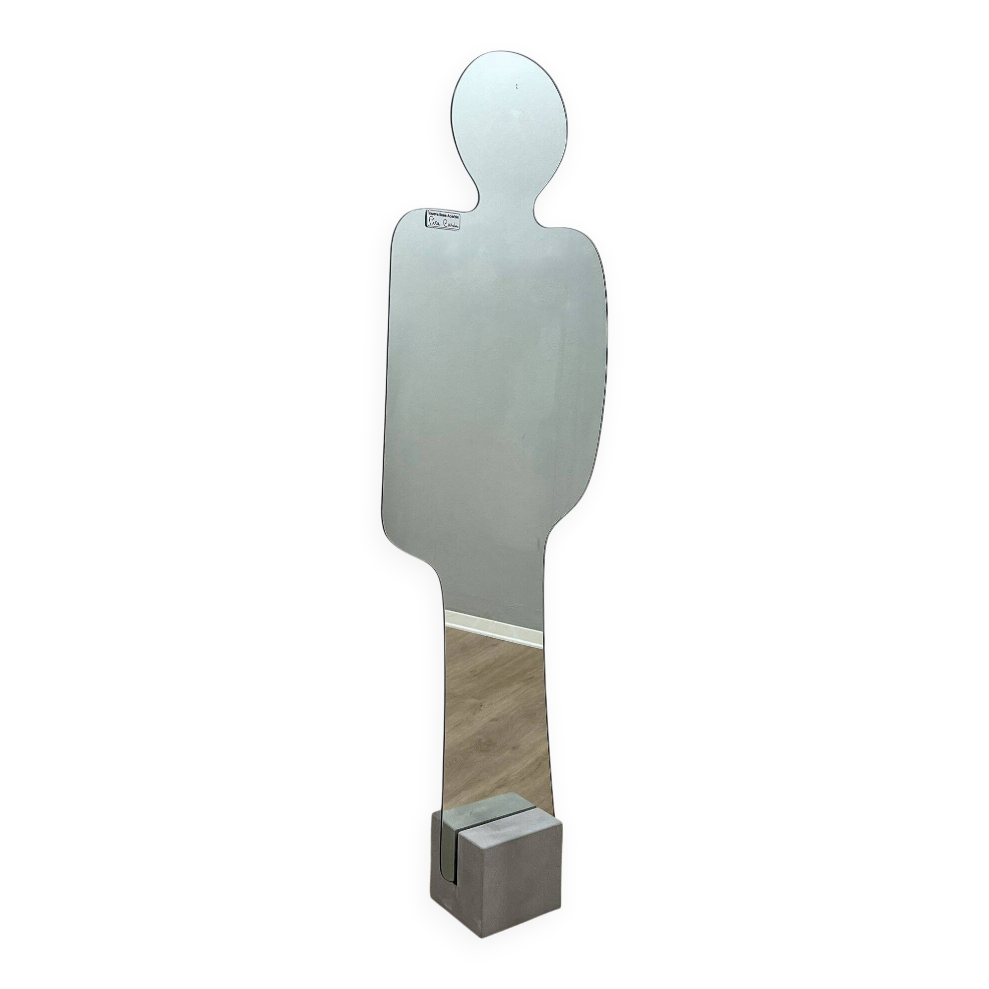 Acerbis "Narciso" postmodern silhouette standing floor mirror 1980s