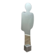 Acerbis "Narciso" postmodern silhouette standing floor mirror 1980s
