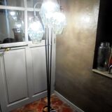 Large tripod steel lamppost and blown glass 1970