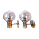 Pair of chrome wall lights 1970