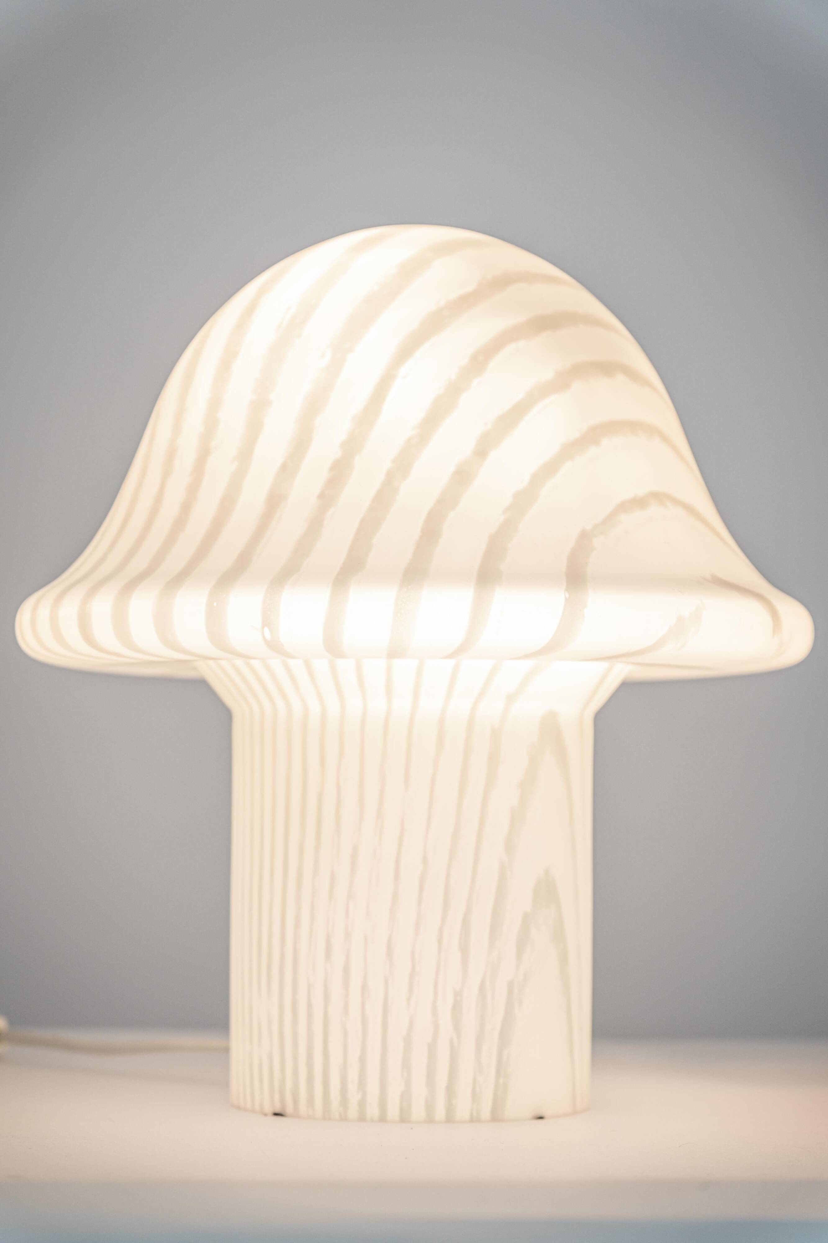 Large glass table lamp by Peil & Putzler, Germany, 1970s.