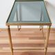 Glass and brass coffee table, 1950s