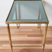 Glass and brass coffee table, 1950s
