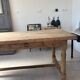 Table de ferme en chêne massif aerogommé