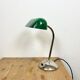 Vintage Green Enamel Bank Lamp, 1950s