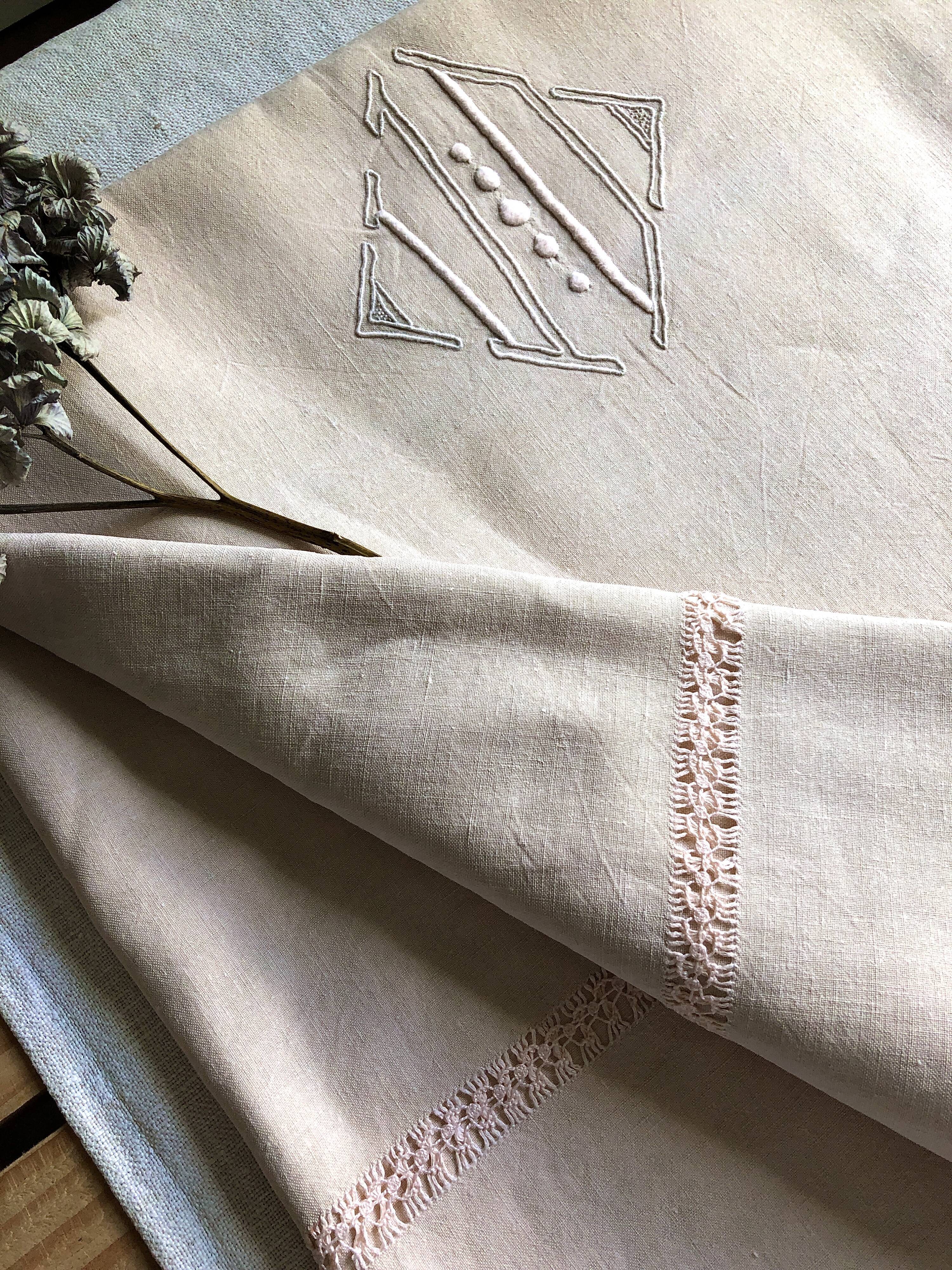 Old Sheet In Pure Thread Pink Powdery Linen