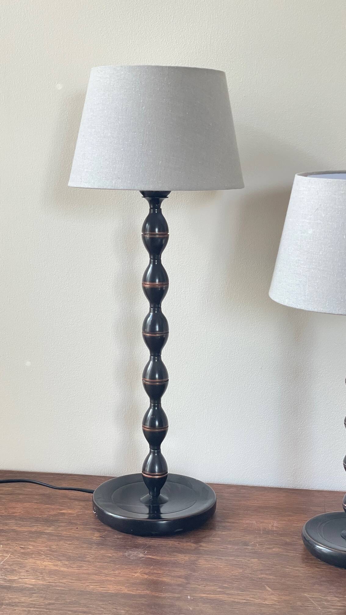 Paire lampes bobines ikea vintage