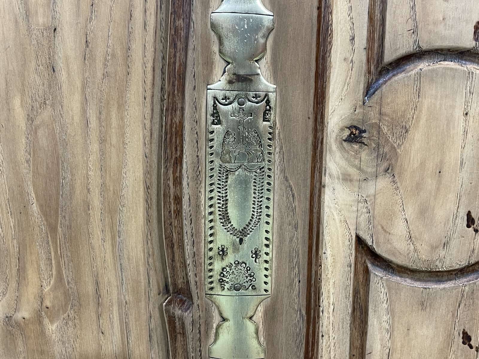 19th century raw chestnut country wardrobe