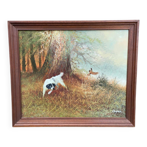 Tableau L Eiford peinture - chien