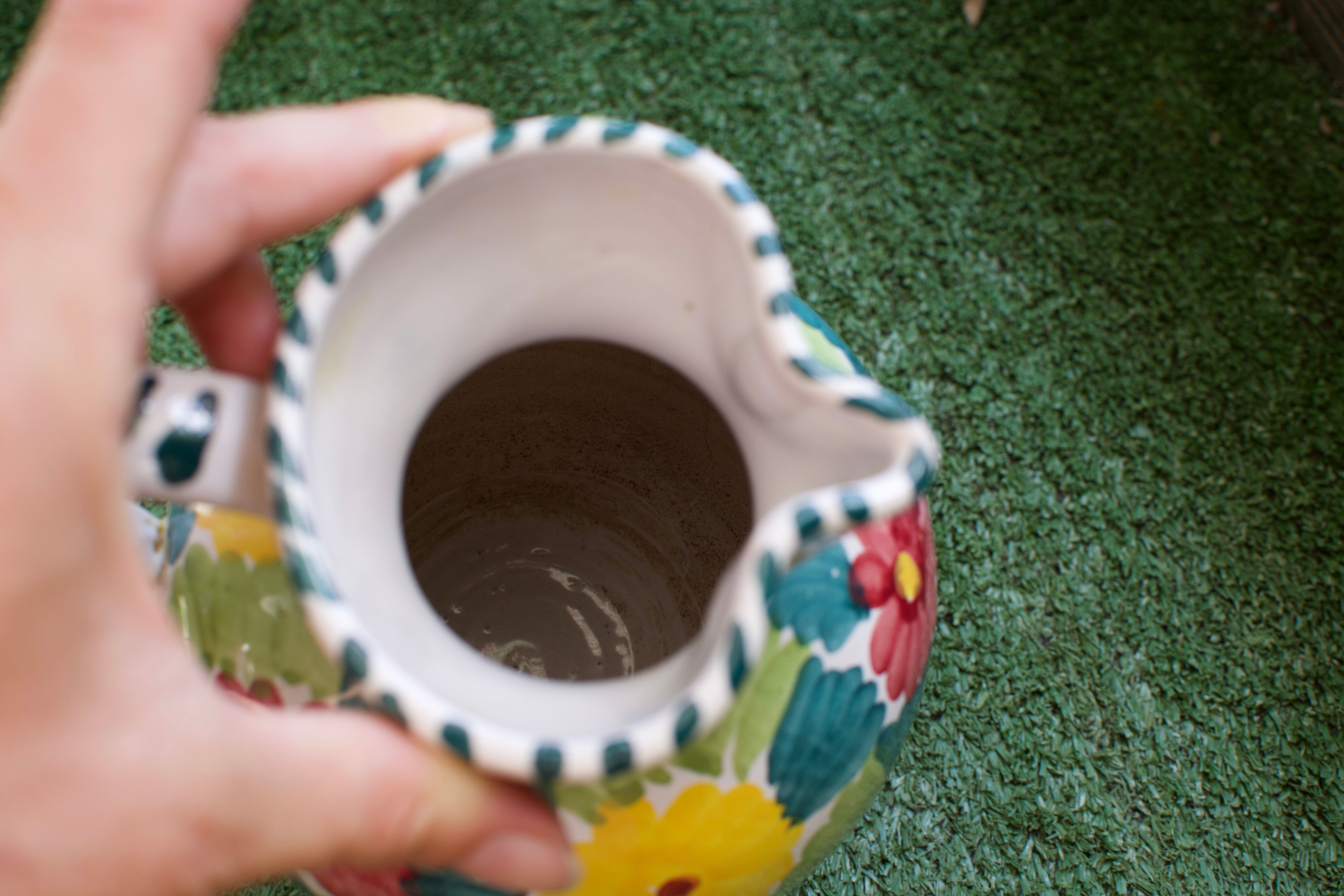 Pichet à fleurs céramique italienne