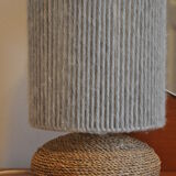 Rafia and wool lamp