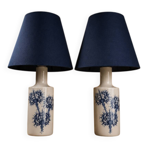 Paire de lampes porcelaine